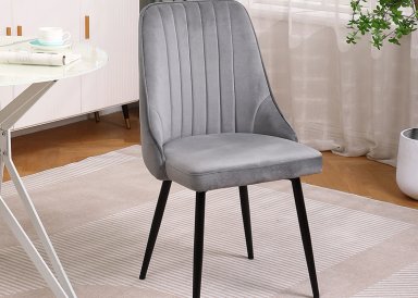 PACK NOVAHUS 57106 TERCIOPELO GRIS 2 SILLA COMEDOR GIORGIO - 2