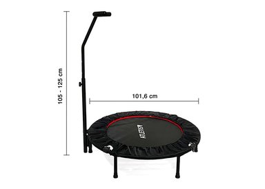 TRAMPOLÍN CON BARRA ATLETIS 1598550 1,02 METROS PRO FITNESS NEGRO - 3