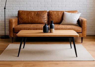 MESA DE CENTRO 40X60X120 METAL MADERA - 2