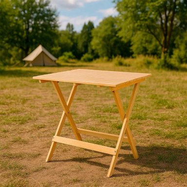 MESA DE CAMPING PLEGABLE DE BAMBOO 46×51×56 CM - 2