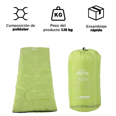 SACO DE DORMIR 250 GR VERDE - 4