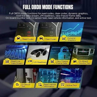 SCANNER AUTOMOTRIZ AUTOOL CS605 OBD2 MULTIMARCA ABS SAS OIL - 6