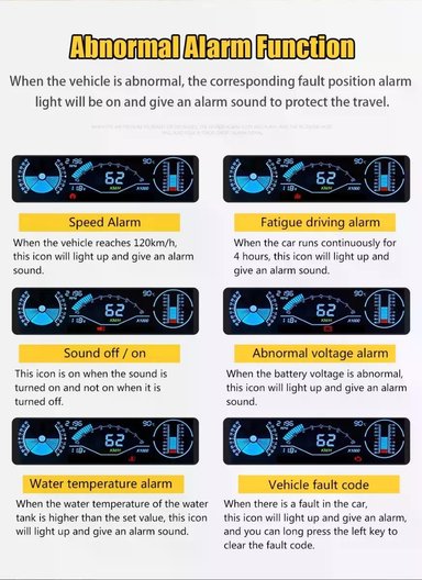 MEDIDOR DE PENDIENTES MULTIFUNCIÓN AUTOOL X90 HUD/OBD2 JEEP - 9