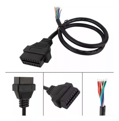 CABLE HEMBRA OBD2 16 PINES SCANNER AUTOMOTRIZ 30CM - 2