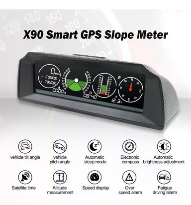 MEDIDOR VELOCIDAD AUTOOL X90 GPS PENDIENTE INCLINÓMETRO BRÚJULA 4X4 - 2