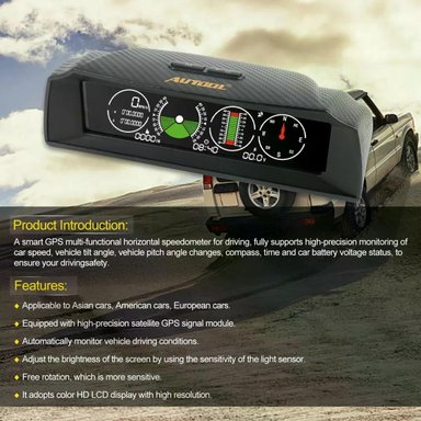 MEDIDOR VELOCIDAD AUTOOL X90 GPS PENDIENTE INCLINÓMETRO BRÚJULA 4X4 - 5