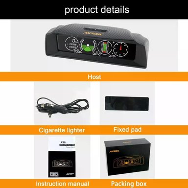 MEDIDOR VELOCIDAD AUTOOL X90 GPS PENDIENTE INCLINÓMETRO BRÚJULA 4X4 - 7