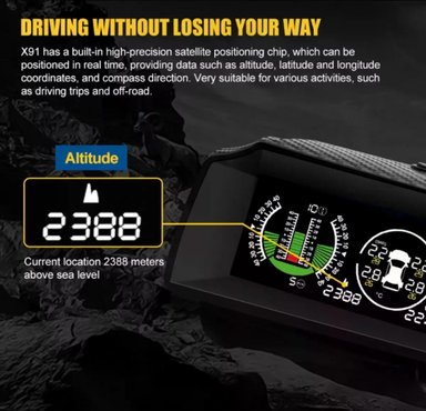 MEDIDOR VELOCIDAD AUTOOL X91 GPS INCLINÓMETRO BRÚJULA TPMS BRÚJULA - 5