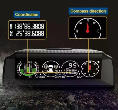 MEDIDOR VELOCIDAD AUTOOL X91 GPS INCLINÓMETRO BRÚJULA TPMS BRÚJULA - 6