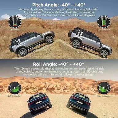 MEDIDOR DE PENDIENTE AUTOOL GPS TPMS X91 HUD 3 EN 1 - 4