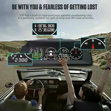 MEDIDOR DE PENDIENTE AUTOOL GPS TPMS X91 HUD 3 EN 1 - 8