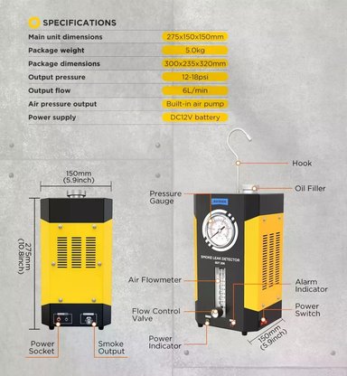 DETECTOR AUTOOL FUGAS DE HUMO SDT206 / NUEVA VERSIÓN - 9