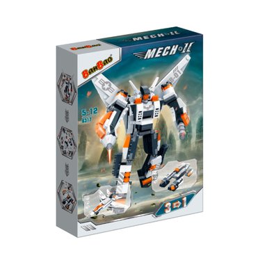 SET DE BLOQUES ROBOT MERCH II NARANJO 3 EN 1 215 PIEZAS BANBAO - 1