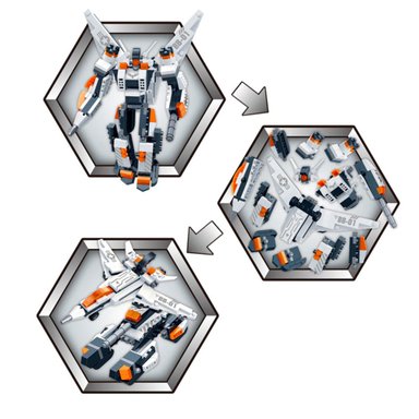 SET DE BLOQUES ROBOT MERCH II NARANJO 3 EN 1 215 PIEZAS BANBAO - 3