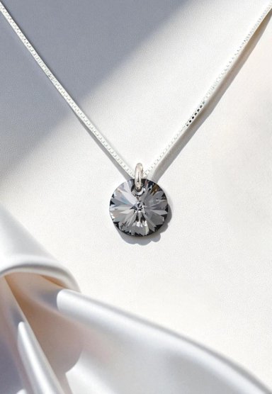 Collar Punto de Luz Plata 925 con cristales de Swarovski® Silver Night - 1