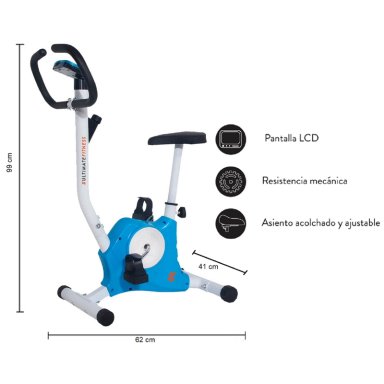 BICICLETA ESTÁTICA E10 CELESTE - 2