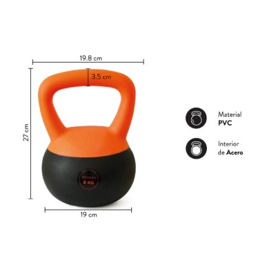 KETTLEBEL ULTIMATE FITNESS PVC 8 KG L SOFT - 2