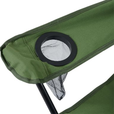 SILLA PLEGABLE CAMPING CON APOYA BRAZOS VERDE - 4