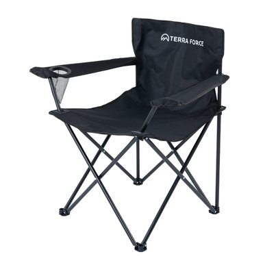 SILLA PLEGABLE CAMPING CON APOYA BRAZOS NEGRO - 1