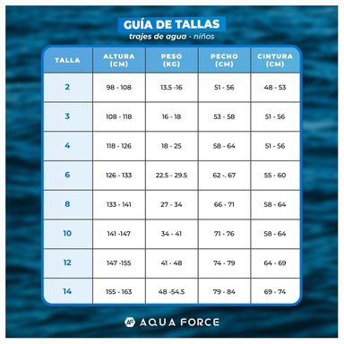 TRAJE DE AGUA 2 MM NIÑA LARGO - 4 - 8