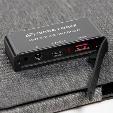 PANEL SOLAR PORTÁTIL PLEGABLE CAMPING 40W WATERPROOF USB, USB-C, QC3.0 Y PD18W - 2