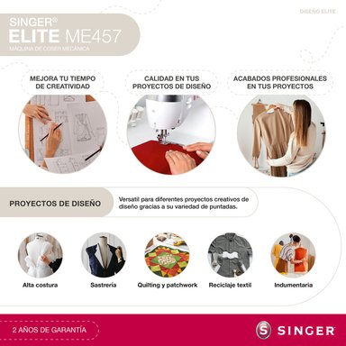 MÁQUINA DE COSER SINGER ELITE ME457 - 4