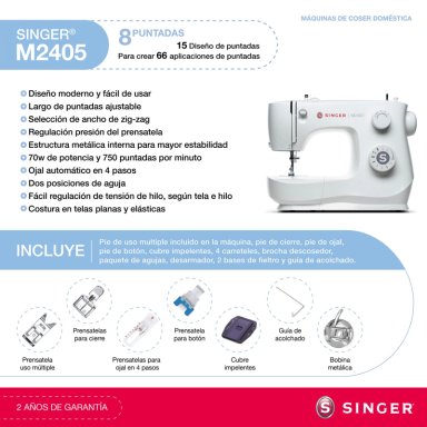 MÁQUINA DE COSER SINGER M2405 70W - 2