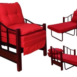 SILLON CAMA RANCO ROJO | Negro - 1
