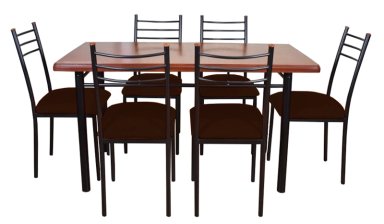 COMEDOR RANCO 6 SILLAS CHOCOLATE - 1