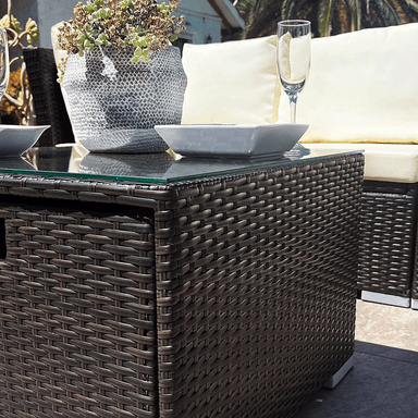 JUEGO LIVING TERRAZA FRESNO CHOCOLATE - 3