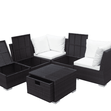 JUEGO LIVING TERRAZA FRESNO CHOCOLATE - 7