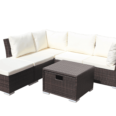 JUEGO LIVING TERRAZA FRESNO CHOCOLATE - 9