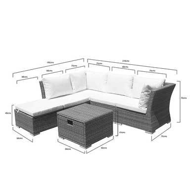 JUEGO LIVING TERRAZA FRESNO CARAMELO - 2