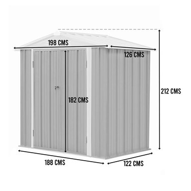 BODEGA ELBARCO.CL SH2007 JARDÍN 198 X 126 X 212 HOMESHED COLOR VERDE - 5