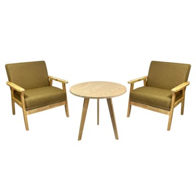 Set Poltronas + Mesa Nature Café - 1