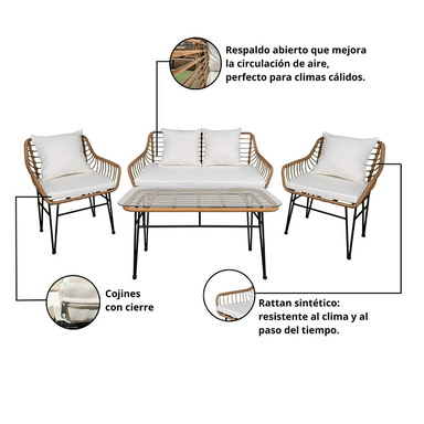 Juego Living Terraza Ubud 4 Pers - 3