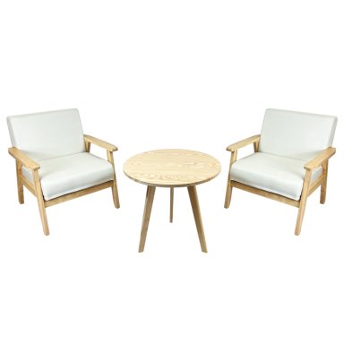 Set Poltronas + Mesa Nature Marfil - 1