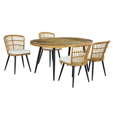 JUEGO COMEDOR DE TERRAZA LONDRES 4 PERS COJIN MARFIL - 1