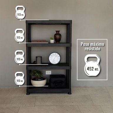 ESTANTE PLÁSTICO X-TREME 4 REPISAS 84X40X140CM - 5