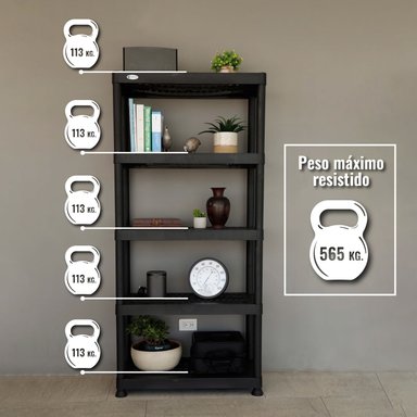 ESTANTE PLÁSTICO X-TREME 5 REPISAS 84X40X182CM - 5