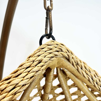 Silla Colgante Hawái M Caramelo Cojín Marfil - 4