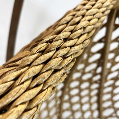 Silla Colgante Hawái M Caramelo Cojín Marfil - 5