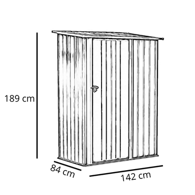 BODEGA JARDÍN 142X84X189 GRIS - 6