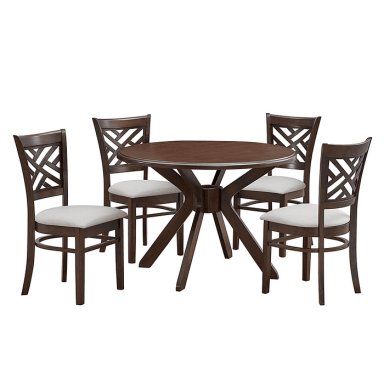 JUEGO DE COMEDOR ESTELLE 4 SILLAS MARFIL - 2