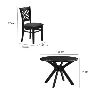 JUEGO DE COMEDOR ESTELLE 4 SILLAS MARFIL - 5