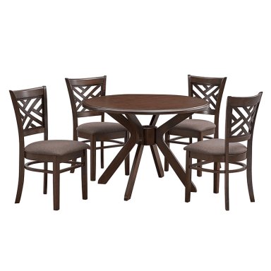 JUEGO DE COMEDOR ESTELLE 4 SILLAS CAFÉ - 2
