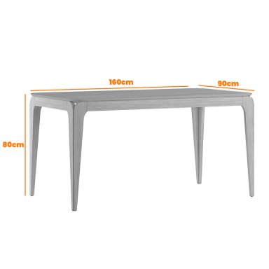 JUEGO DE COMEDOR AREZZO 160X90 CM 6 SILLAS BEIGE - 5