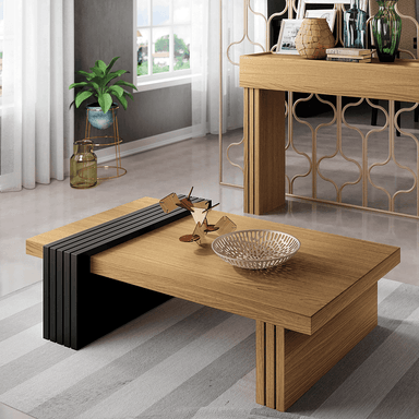 MESA DE CENTRO PRAGA FREIJO-PRETTO 107X60X33 CM - 1