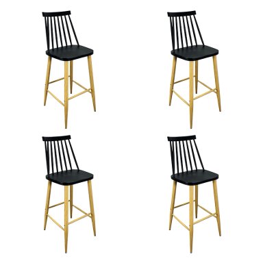 PACK 4 TABURETES BAR NORDICO WINDSOR - 1