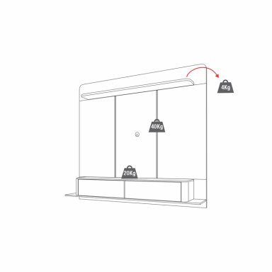 HOME PANEL PROVENZA TV 70' 1.8 OFF WHITE CINAMOMO 180 x 165 x 31.5 cm - 3